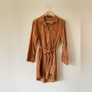 Velvet Heart Corduroy Tan Dress M